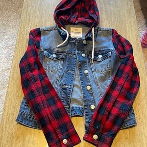 Plaid jean jacket